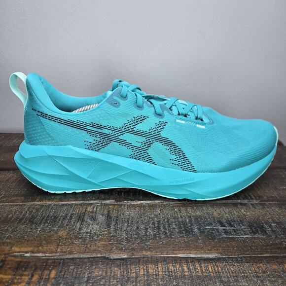 NEW ASICS Novablast 5 Mens Size 13 Running Shoes Wave Teal 1011b974 - Picture 5 of 13